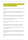 HAWAII ADJUSTER UPDATED TEST BANK 2026 FULL SOLUTIONS GRADED A&plus;
