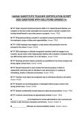 HAWAII SUBSTITUTE TEACHER CERTIFICATION SCRIPT 2026 QUESTIONS WITH SOLUTIONS GRADED A&plus;
