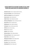 HAWAII SUBSTITUTE TEACHER COURSE ACTUAL EXAM PAPER 2026 QUESTIONS WITH ANSWERS GRADED A&plus;