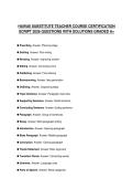 HAWAII SUBSTITUTE TEACHER COURSE CERTIFICATION SCRIPT 2026 QUESTIONS WITH SOLUTIONS GRADED A&plus;