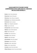 HAWAII SUBSTITUTE TEACHER COURSE COMPREHENSIVE STUDY GUIDE 2026 FULL QUESTIONS AND SOLUTIONS GRADED A&plus;