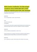 NCAA Coaches Certification Test &lpar;Recruitingm Compliance Rules&rpar; EXAM 2026-2027 LATEST UPDATED VERSION QUESTIONS AND ANSWERS