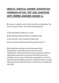 MEDICAL SURGICAL NURSING IGNATAVICIUS WORKMAN ACTUAL TEST 2026 QUESTIONS WITH VERIFIED ANSWERS GRADED A&plus;