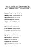 HDFS 1351 LIFESPAN DEVELOPMENT CERTIFICATION SCRIPT 2026 QUESTIONS WITH SOLUTIONS GRADED A&plus;
