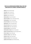 HDFS 1351 LIFESPAN DEVELOPMENT FINAL TEST 2026 QUESTIONS WITH CORRECT ANSWERS GRADED A&plus;