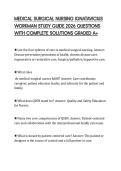 MEDICAL SURGICAL NURSING IGNATAVICIUS WORKMAN STUDY GUIDE 2026 QUESTIONS WITH COMPLETE SOLUTIONS GRADED A&plus;