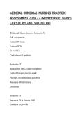 MEDICAL SURGICAL NURSING PRACTICE ASSESSMENT 2026 COMPREHENSIVE SCRIPT QUESTIONS AND SOLUTIONS