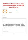 WGU D514 Analytical Methods in Healthcare &vert; Verified Study set Questions and Answers &vert; A&plus; Graded &vert; 2026 Updates &vert; 100&percnt; correct