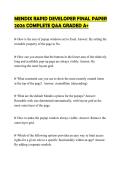 MENDIX RAPID DEVELOPER FINAL PAPER 2026 COMPLETE Q&A GRADED A&plus;