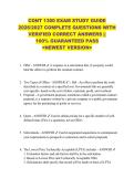 CONT 1300 EXAM STUDY GUIDE  2026&sol;2027 COMPLETE QUESTIONS WITH  VERIFIED CORRECT ANSWERS &vert;&vert;  100&percnt; GUARANTEED PASS  <NEWEST VERSION> 
