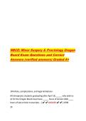 NBCE&colon; Minor Surgery & Proctology Oregon  Board Exam Questions and Correct  Answers &lpar;verified answers&rpar; Graded A&plus;