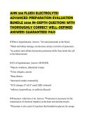 AHN 568 FLUIDS ELECTROLYTES ADVANCED PREPARATION EVALUATION BUNDLE 2026 IN-DEPTH QUESTIONS WITH THOROUGHLY CORRECT WELL-DEFINED ANSWERS GUARANTEED PASS