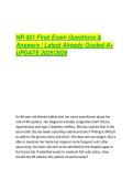 NR 601 Final Exam Questions &  Answers &vert; Latest Already Graded A&plus;  UPDATE 2025&vert;2026 