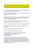 HESI PN MENTAL HEALTH ACTUAL ASSESSMENT PAPER 2026 COMPLETE SOLUTION VIEW