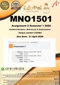 MNO1501 Assignment 2 &lpar;COMPLETE ANSWERS&rpar; Semester 1 2026 - DUE 7 April 2026