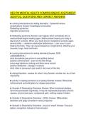 HESI PN MENTAL HEALTH COMPREHENSIVE ASSESSMENT 2026 FULL QUESTIONS AND CORRECT ANSWERS