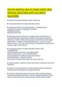 HESI PN MENTAL HEALTH EXAM SCRIPT 2026 VERIFIED QUESTIONS WITH ACCURATE SOLUTIONS