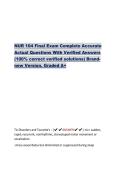 NUR 104 Final Exam Complete Accurate  Actual Questions With Verified Answers  &lpar;100&percnt; correct verified solutions&rpar; Brand new Version&period; Graded A&plus; 