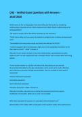 CNE &ndash; Verified Exam Questions with Answers &ndash; 2025&sol;2026