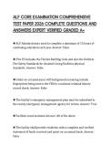 ALF CORE EXAMINATION COMPREHENSIVE TEST PAPER 2026 COMPLETE QUESTIONS AND ANSWERS EXPERT VERIFIED GRADED A&plus;