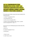 ALU 101 COMPREHENSIVE FINAL EXAMINATION ACTUAL SCRIPT 2026 THOROUGH QUESTIONS WITH HIGHLY DETAILED VERIFIED CORRECT ANSWERS EXPERTLY STRUCTURED GRADED A&plus;