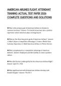 AMERICAN AIRLINES FLIGHT ATTENDANT TRAINING ACTUAL TEST PAPER 2026 COMPLETE QUESTIONS AND SOLUTIONS