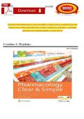 TEST BANK FOR PHARMACOLOGY CLEAR AND SIMPLE&colon; A GUIDE TO DRUG CLASSIFICATIONS AND DOSAGE CALCULATIONS&comma; 4TH EDITION BY CYNTHIA J&period; WATKINS ALL CHAPTERS 1 &ndash; 21 COVERED QUESTIONS AND ANSWERS GRADED A&plus; LATEST UPDATE