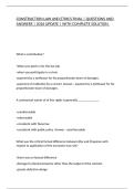 CONSTRUCTION LAW AND ETHICS FINAL &vert; QUESTIONS AND ANSWERS &vert; 2026 UPDATE &vert; WITH COMPLETE SOLUTION&period;
