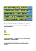 WGU D320 EXAM &lpar;JYO2&rpar; &ndash; 2025&sol;2026  VERSION&colon; 300&plus; NEWEST 2025 ACTUAL  EXAM COMPLETE  QUESTIONS AND  CORRECT DETAILED ANSWERS &lpar;VERIFIED  ANSWERS&rpar; &vert;ALREADY GRADED A&plus;