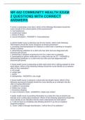 NR 442 COMMUNITY HEALTH EXAM 2 QUESTIONS WITH CORRECT ANSWERS