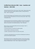 Certified Nurse Educator &lpar;CNE&rpar; &ndash; Exam &ndash; Questions and Solutions &ndash; 2025&sol;2026