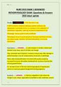 NURS 5315 EXAM 1 ADVANCED  PATHOPHYSIOLOGY EXAM  Questions & Answers  2026 latest update 