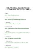MHA 707 ACTUAL EXAM PAPER 2026 QUESTIONS WITH ANSWERS GRADED A&plus;