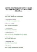 MHA 707 COMPREHENSIVE STUDY GUIDE 2026 FULL QUESTIONS AND SOLUTIONS GRADED A&plus;