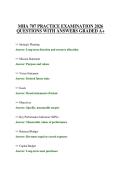 MHA 707 PRACTICE EXAMINATION 2026 QUESTIONS WITH ANSWERS GRADED A&plus;