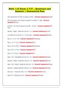 Math 110 Exam 3 True&sol;False Questions and Answers Practice Material Guaranteed Pass