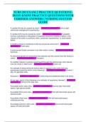 NURS 203 EXAM 2 PRACTICE QUESTIONS &vert; MUST-KNOW PRACTICE QUESTIONS WITH VERIFIED ANSWERS &vert; NURSING SUCCESS GUIDE