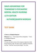 Psychiatric Nursing Test Bank &vert; Townsend 11th Edition MCQs &vert; NCLEX Mental Health Questions &vert; Clinical Judgment Study Guide 2026