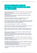 NR 442 COMMUNITY HEALTH NURSING EXAM 2 STUDY SET WITH ALL SOLUTIONS