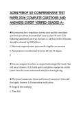 AORN PERIOP 101 COMPREHENSIVE TEST PAPER 2026 COMPLETE QUESTIONS AND ANSWERS EXPERT VERIFIED GRADED A&plus;