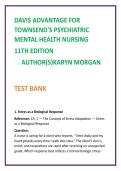 Psychiatric Nursing Test Bank 2026 &vert; Townsend 11th MCQs &vert; NCLEX Mental Health Nursing Study Guide & Clinical Judgment Q&A