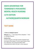 Psychiatric Nursing Test Bank 2026 &vert; Townsend 11e MCQs &plus; Rationales &vert; NCLEX Mental Health Study Guide & Clinical Judgment
