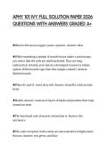 APHY 101 IVY FULL SOLUTION PAPER 2026 QUESTIONS WITH ANSWERS GRADED A&plus;