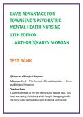 Psychiatric Nursing Test Bank 2026 &vert; Townsend 11th MCQs &plus; Rationales &vert; NCLEX Mental Health Nursing Study Guide & Clinical Judgment