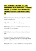 AQA ECONOMICS ADVANCED LEVEL PAPER FIRST ASSESSMENT 2026 EXTENSIVE ACTUAL QUESTIONS AND THOROUGHLY DEFINED VERIFIED SOLUTIONS GRADED A&plus;
