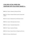 CON 3900 ACTUAL PAPER 2026 QUESTIONS WITH SOLUTIONS GRADED A&plus;