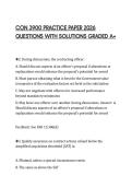 CON 3900 PRACTICE PAPER 2026 QUESTIONS WITH SOLUTIONS GRADED A&plus;