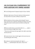 ASA 104 EXAMS 2026 COMPREHENSIVE TEST PAPER QUESTIONS WITH VERIFIED ANSWERS