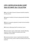 CPFO CERTIFICATION REVIEW SCRIPT 2026 ACCURATE Q&A COLLECTION