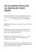 CRIS 605 ADVANCED PREP PACK 2026 FULL QUESTIONS AND CORRECT ANSWERS